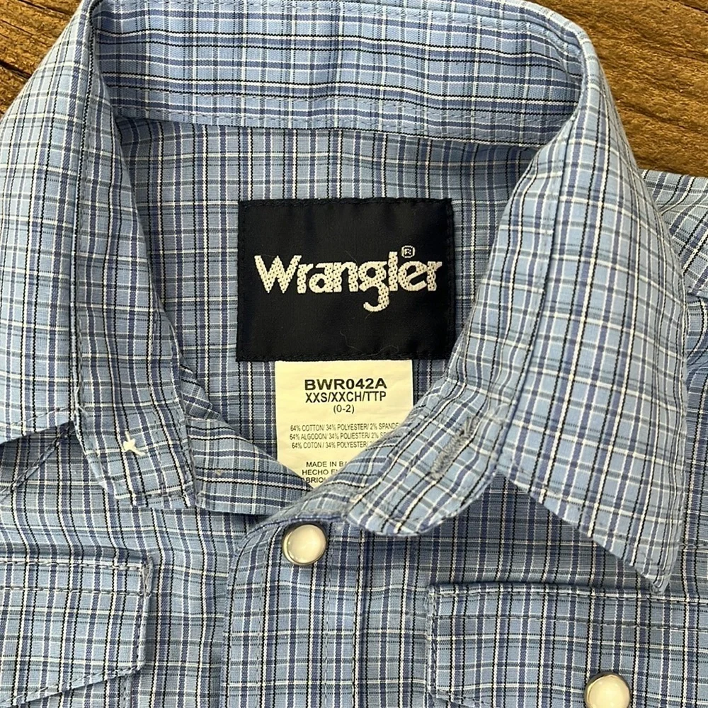 Wrangler Plaid Pearl Snap-Down Shirt